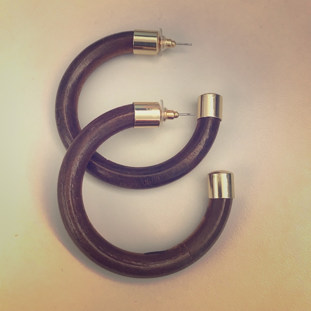 Wooden Hoop Earrings